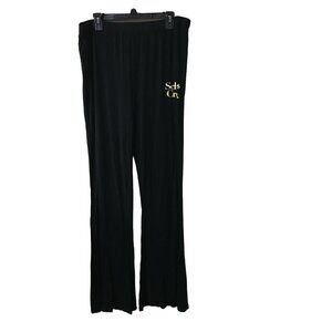 SCHITTS CREEK BLACK RAYON LOUNGE PAJAMA PANTS WOMENS SIZE XXL